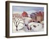 Driving Cows Home in the Snow-Margaret Loxton-Framed Giclee Print