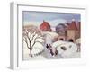 Driving Cows Home in the Snow-Margaret Loxton-Framed Giclee Print