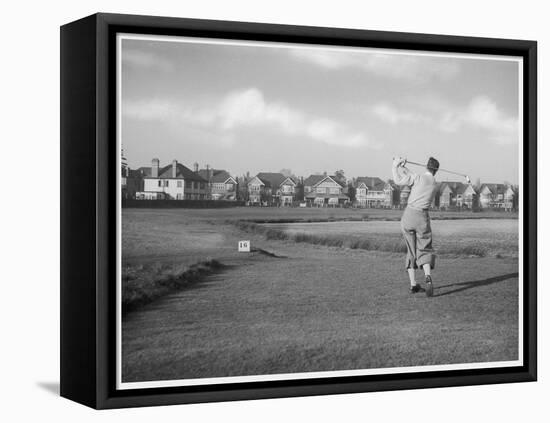 Driving from the 16th Hole on Wanstead Golf Course Essex-null-Framed Stretched Canvas