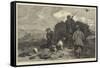 Driving Grouse on the Moors-George Bouverie Goddard-Framed Stretched Canvas