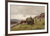 Driving hay-Erik Theodor Werenskiold-Framed Giclee Print