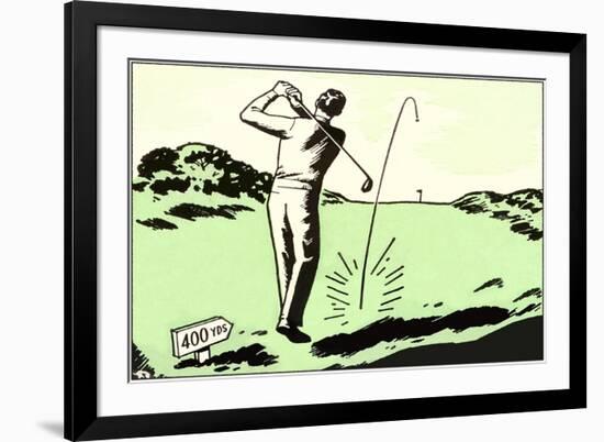 Driving off the Tee-null-Framed Premium Giclee Print