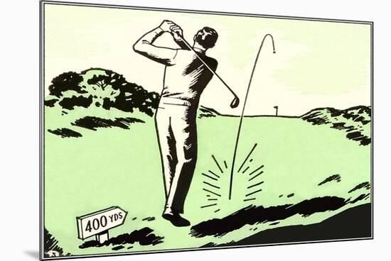 Driving off the Tee-null-Mounted Premium Giclee Print