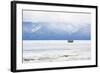 Driving on the Lake, Maloe More (Little Sea), Frozen Lake During Winter, Olkhon Island, Lake Baikal-Bruno Morandi-Framed Photographic Print