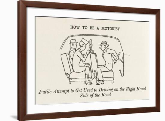 Driving on the Right Hand Side-William Heath Robinson-Framed Premium Giclee Print