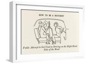 Driving on the Right Hand Side-William Heath Robinson-Framed Art Print