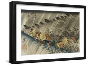 Driving Rain, Shono-Ando Hiroshige-Framed Giclee Print