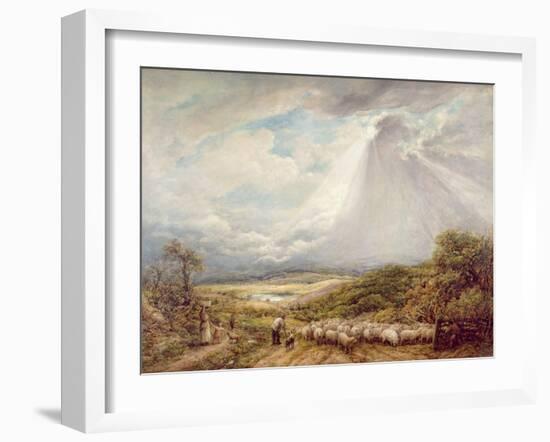 Driving the Flock, 1877-John Linnell-Framed Giclee Print