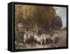 Driving the Flock-George Smith-Framed Stretched Canvas