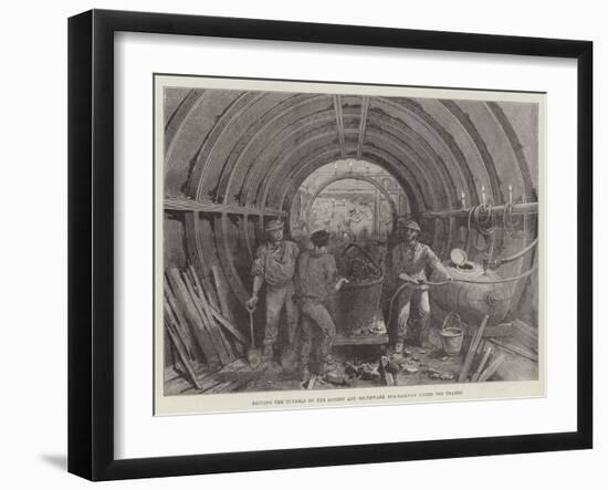 Driving the Tunnels of the London and Southwark Sub-Railway under the Thames-null-Framed Giclee Print