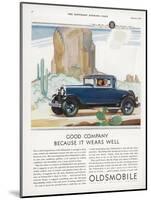Driving Through the Western Desert in an Oldsmobile, A Great Car to Drive and a Great Car to Own-null-Mounted Photographic Print