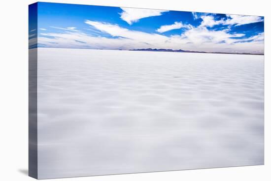 Driving Through Uyuni Salt Flats (Salar De Uyuni), Uyuni, Bolivia, South America-Matthew Williams-Ellis-Stretched Canvas