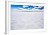 Driving Through Uyuni Salt Flats (Salar De Uyuni), Uyuni, Bolivia, South America-Matthew Williams-Ellis-Framed Photographic Print