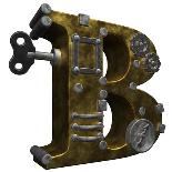 Steampunk Letter B-drizzd-Framed Stretched Canvas