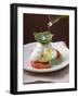 Drizzling Insalata Caprese with Olive Oil-null-Framed Photographic Print