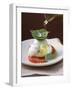 Drizzling Insalata Caprese with Olive Oil-null-Framed Photographic Print