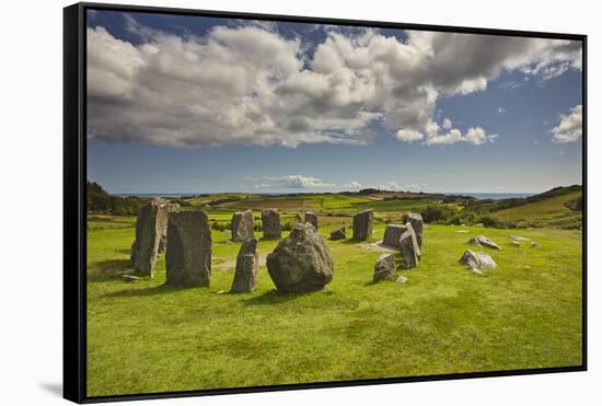 Drombeg stone circle, near Clonakilty, County Cork, Munster, Republic of Ireland, Europe-Nigel Hicks-Framed Stretched Canvas