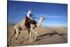 Dromedary rider in the Sahara, Douz, Kebili, Tunisia-Godong-Stretched Canvas