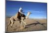 Dromedary rider in the Sahara, Douz, Kebili, Tunisia-Godong-Mounted Photographic Print