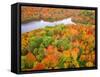 Drone Aerial Panorama's in Autumn Fall-Steve Ellis-Framed Stretched Canvas