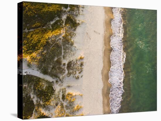 Drone Shot. Aerial Photography. East Coast White Sand Beach Aerial Photography. Drone Photography O-ondrejsustik-Stretched Canvas