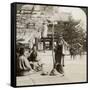 Drooping Clusters of Wisteria over a Tea House Porch, Kyoto, Japan, 1904-Underwood & Underwood-Framed Stretched Canvas