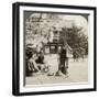 Drooping Clusters of Wisteria over a Tea House Porch, Kyoto, Japan, 1904-Underwood & Underwood-Framed Photographic Print