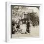 Drooping Clusters of Wisteria over a Tea House Porch, Kyoto, Japan, 1904-Underwood & Underwood-Framed Photographic Print