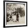 Drooping Clusters of Wisteria over a Tea House Porch, Kyoto, Japan, 1904-Underwood & Underwood-Framed Photographic Print