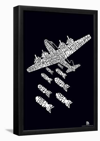 Drop Beats Not Bombs Text Poster-null-Framed Poster