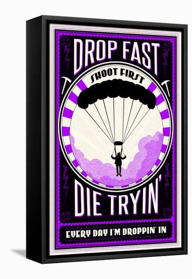 Drop Fast-null-Framed Stretched Canvas