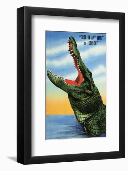 Drop in Any Time in Florida-null-Framed Art Print