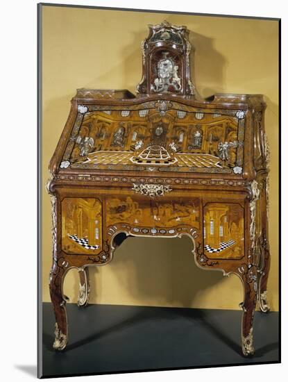Drop Leaf Writing Desk and Inlays, 1765-David Roentgen-Mounted Giclee Print