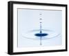 Drop of Water Falling into Water and Making Ripples-Kr?ger & Gross-Framed Photographic Print