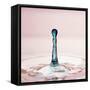 Droplet of Blue Water-null-Framed Stretched Canvas