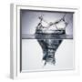 Droplet Penetrating Water's Surface-null-Framed Photographic Print