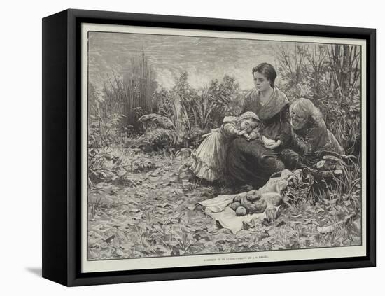 Dropping in to Lunch-Alfred Edward Emslie-Framed Stretched Canvas