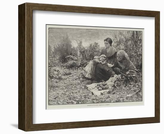 Dropping in to Lunch-Alfred Edward Emslie-Framed Giclee Print