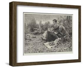 Dropping in to Lunch-Alfred Edward Emslie-Framed Giclee Print