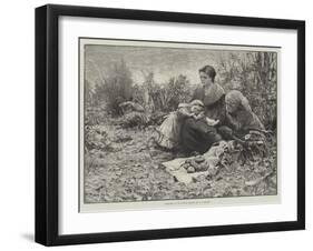 Dropping in to Lunch-Alfred Edward Emslie-Framed Giclee Print
