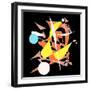 Dropping The Ball Color-Ruth Palmer-Framed Art Print