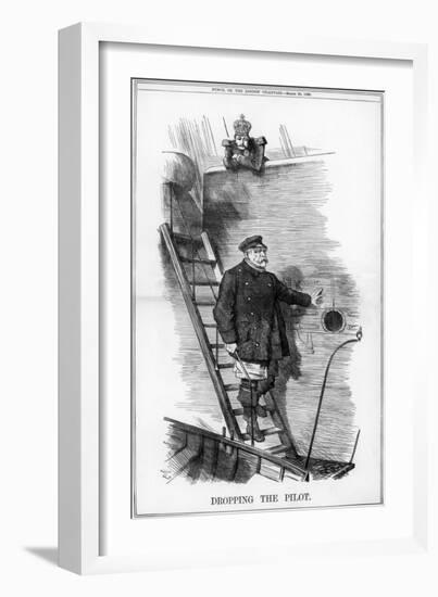 Dropping the Pilot, 1890-John Tenniel-Framed Giclee Print