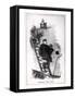 "Dropping the Pilot," Caricature of Otto Von Bismarck and Kaiser Wilhelm II-John Tenniel-Framed Stretched Canvas