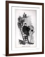 "Dropping the Pilot," Caricature of Otto Von Bismarck and Kaiser Wilhelm II-John Tenniel-Framed Giclee Print