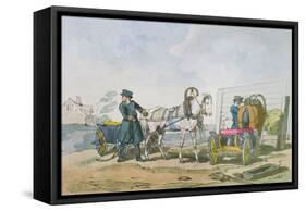 Droshka, 1803-John Augustus Atkinson-Framed Stretched Canvas