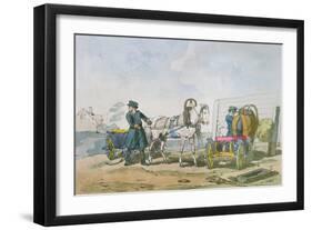 Droshka, 1803-John Augustus Atkinson-Framed Giclee Print