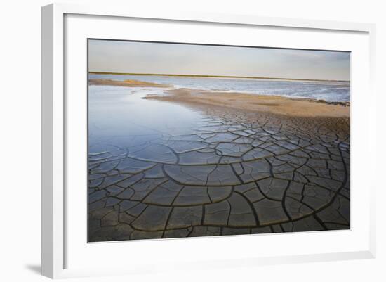 Drought Patterns around the Lagoon Etang Du Fangassier, Camargue, France, May 2009-Allofs-Framed Photographic Print