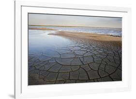 Drought Patterns around the Lagoon Etang Du Fangassier, Camargue, France, May 2009-Allofs-Framed Photographic Print