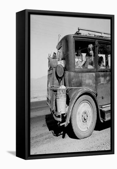 Drought Refugees Migrate by Car-Dorothea Lange-Framed Stretched Canvas