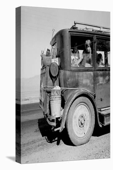 Drought Refugees Migrate by Car-Dorothea Lange-Stretched Canvas